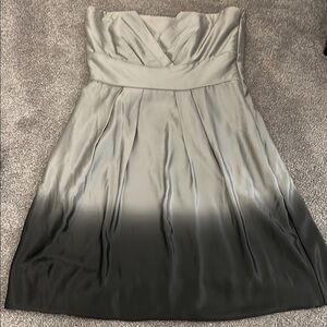 Size 10 White House Black Market Silver Ombre Formal Dress